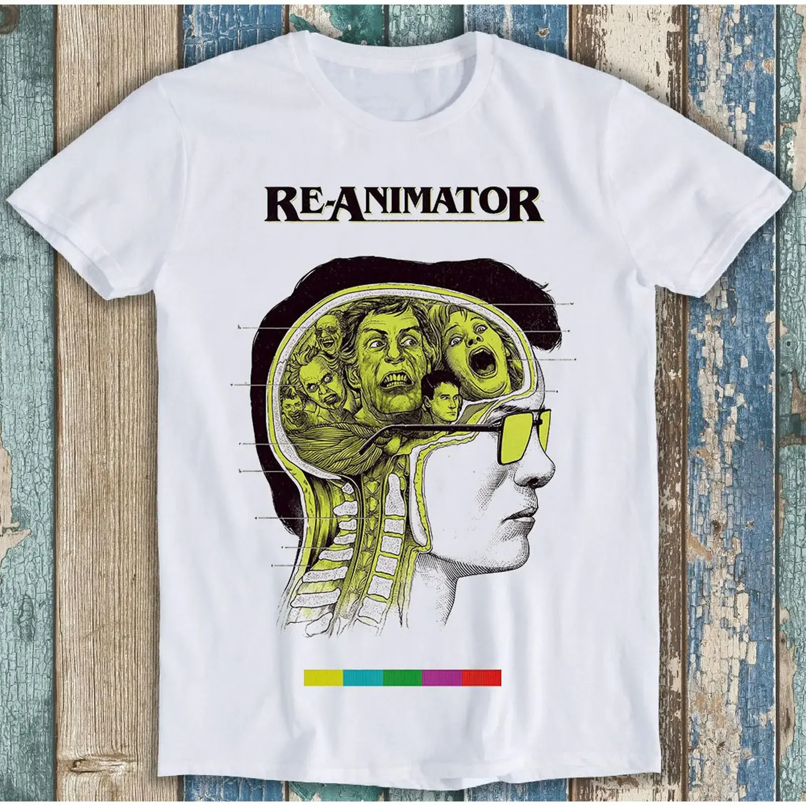 Re Animator Fantasy Horror 70s Movie Best Seller Funny Meme Top T Shirt T332 vintage Washed Casual Versatile fashion Stretched