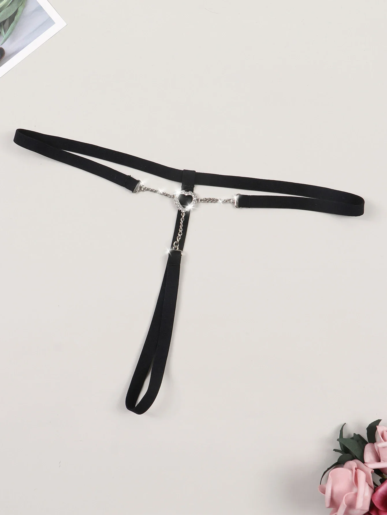 

Sexy Women G-string with Heart Ring Decoration Panties Low Waist Underpanties T-back Underwear Thong Lingerie