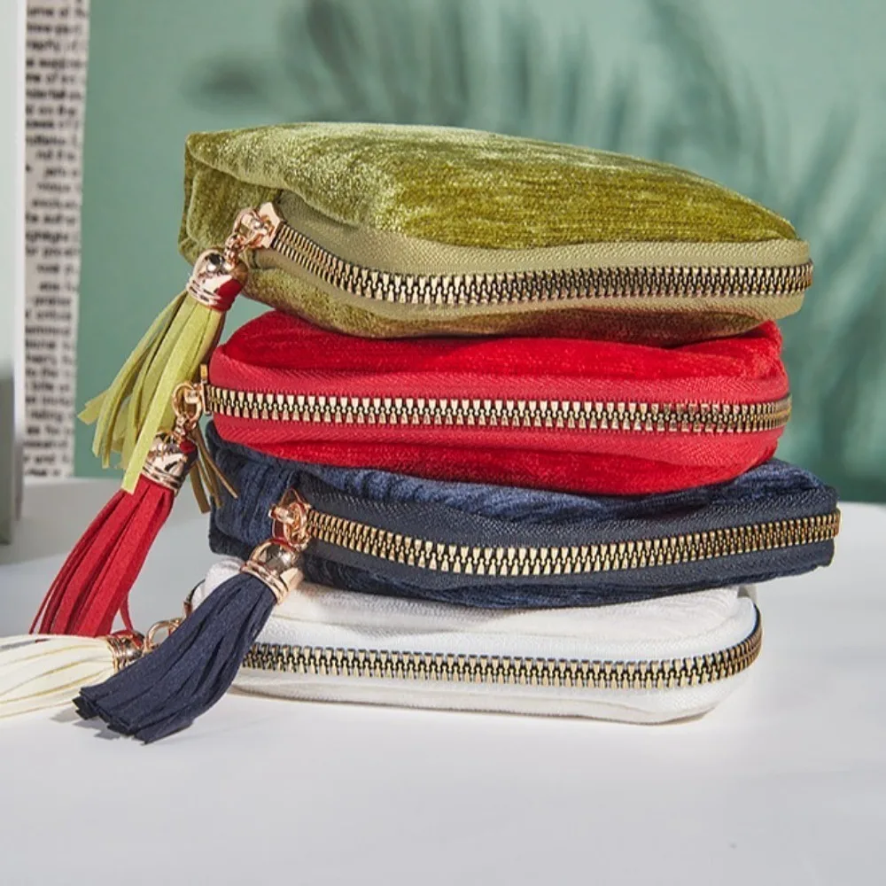 

Exquisite Jewelry Storage Bag Ring Pendant Jewelry Display Tassel Zipper Jewelry Bag Portable Bracelet Jewelry Organizer Gift