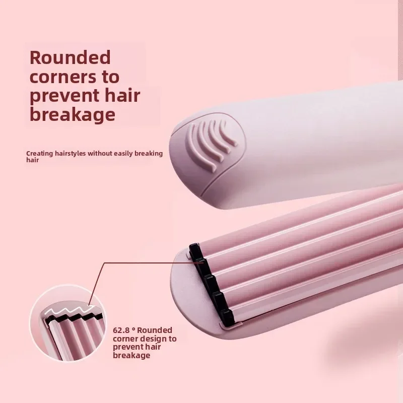 High quality   New Fluffy Splint Pad Hair Root Digital LCD Hair Straightener Corn Ironing Straightener Clip view 4