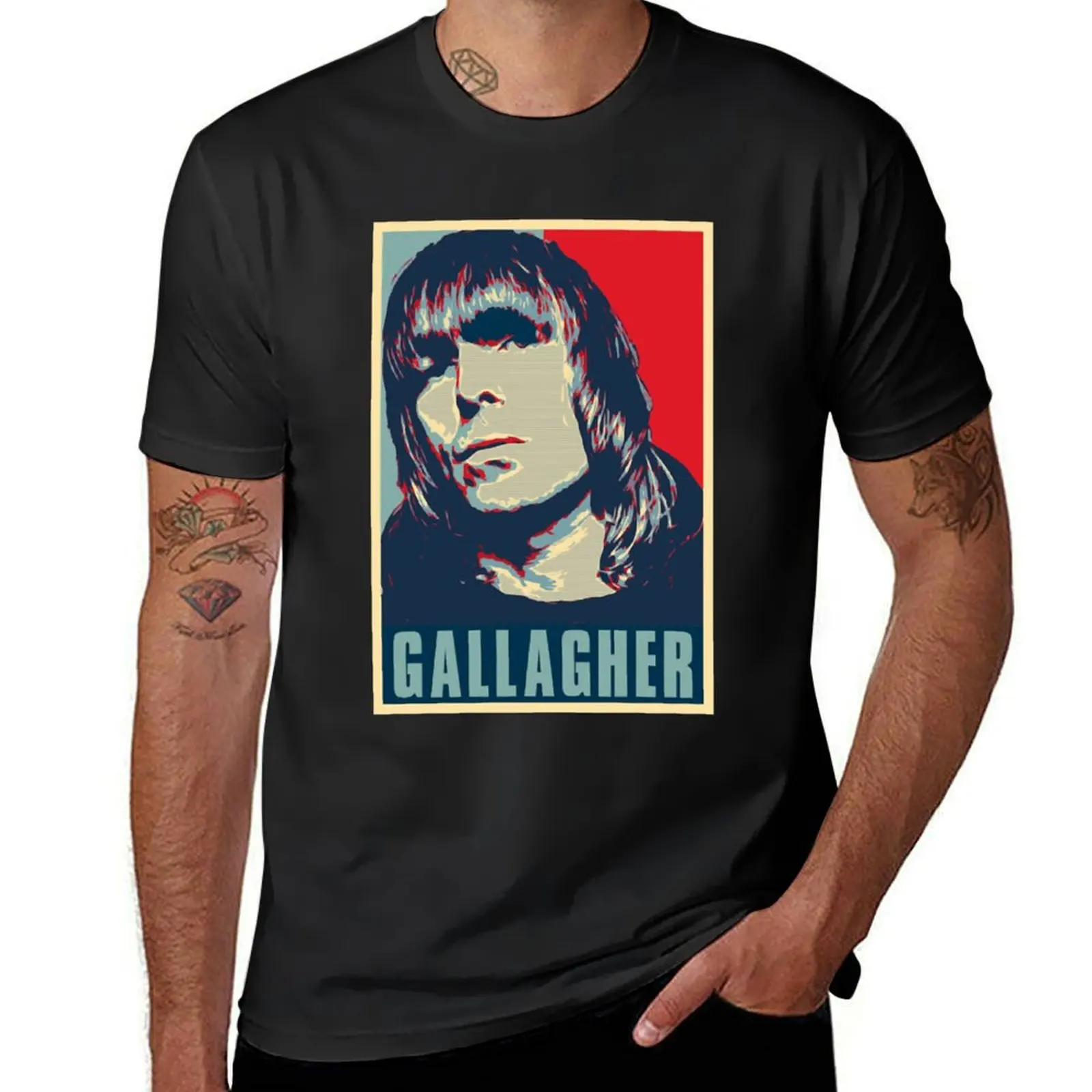 

Gift For Men Liam Rock Gallagher Singer Awesome For Movie Fan T-Shirt cute tops blacks Short sleeve tee men