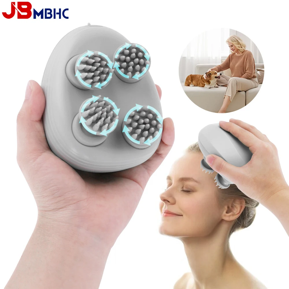 

Electric Head Massager 3D Wireless Scalp Massager Waterproof Body Massage Health Care Shoulder Neck Deep Tissue Kneading Massage