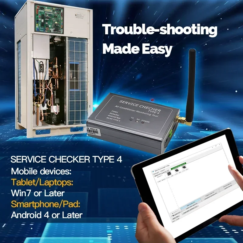 Daikin Air Conditioner ing Tool Service Checker Type 4 Wifi Connection ligent Detection Failure Troubleshooting Easy