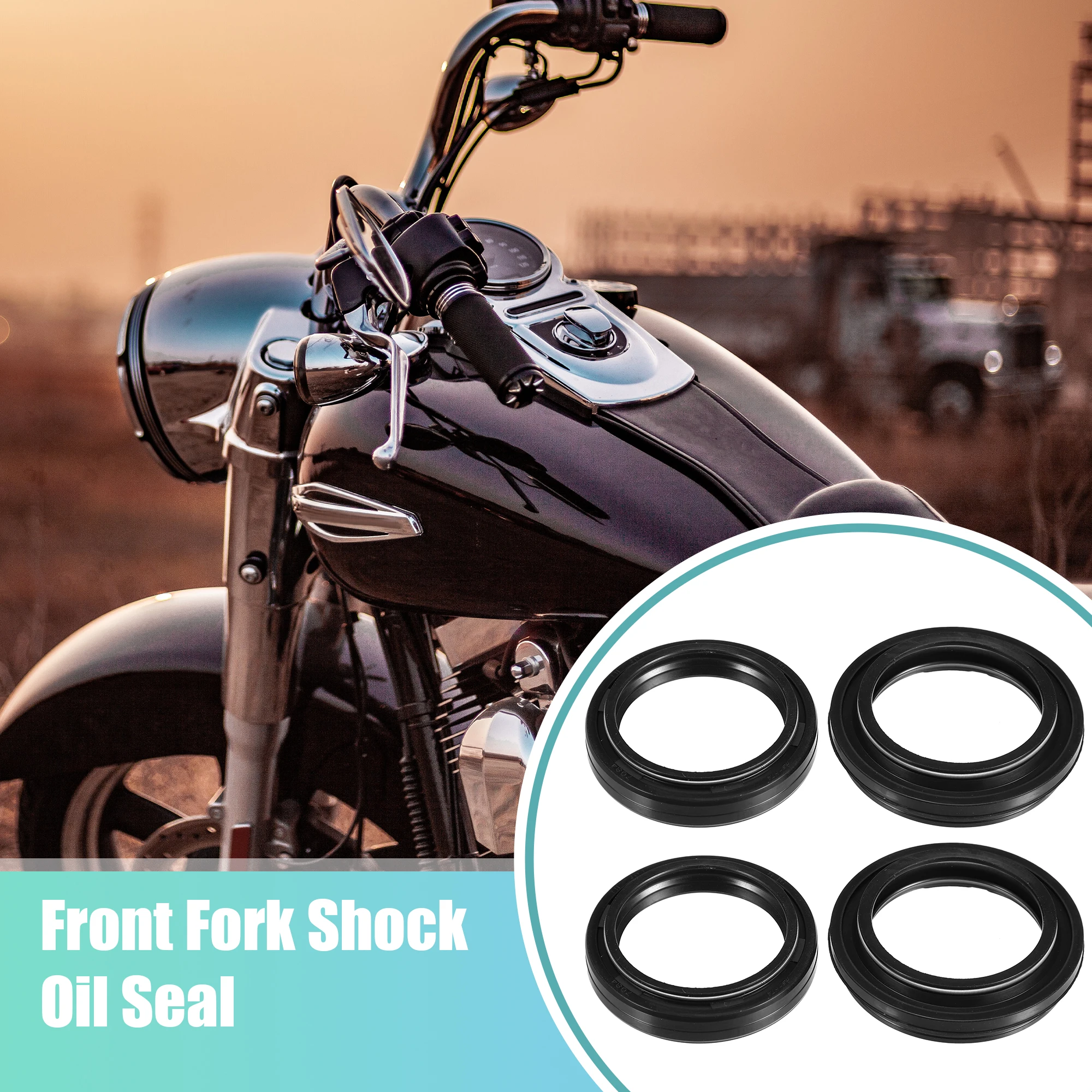 Motoforti 37mmx11mm Motorcycle Front Fork Shock Oil Seal Dust Seal Set for Honda VFR400