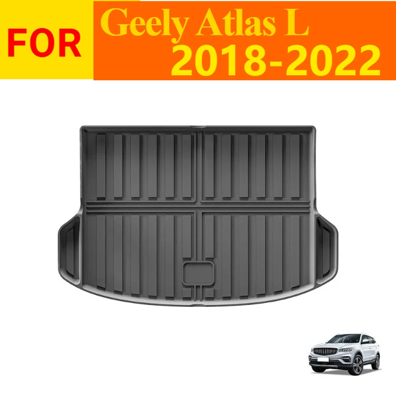 New Products Premium waterproof non-slip 3D TPE Rear Trunk Mat for Geely Atlas L 2018-2022，All Weather Dustproof Black Interior