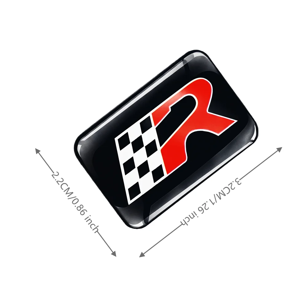 Car Stickers Racing Sports R Automotive Badge Emblem Decals for Car Motorcycle Helmet Mobile Phone, Tablet, Suitcase Sticker