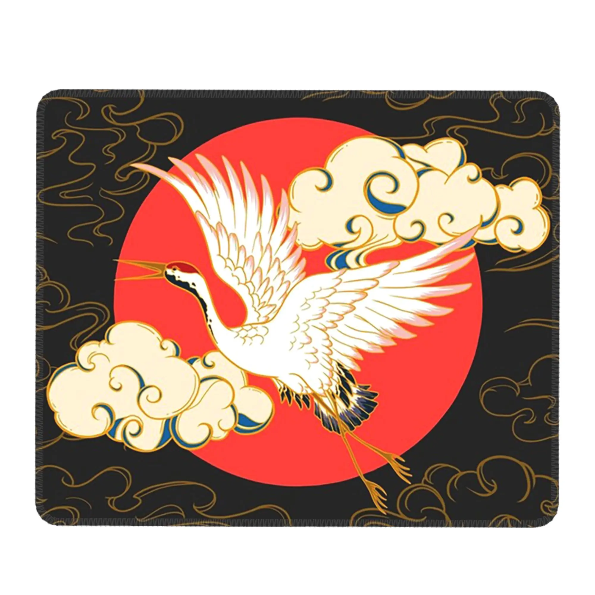 Distinctive Crane Ink Gold Mouse Pad Computer Keyboard Mouse Mat Gamer PC Laptop Desk Mat Office Table Mats