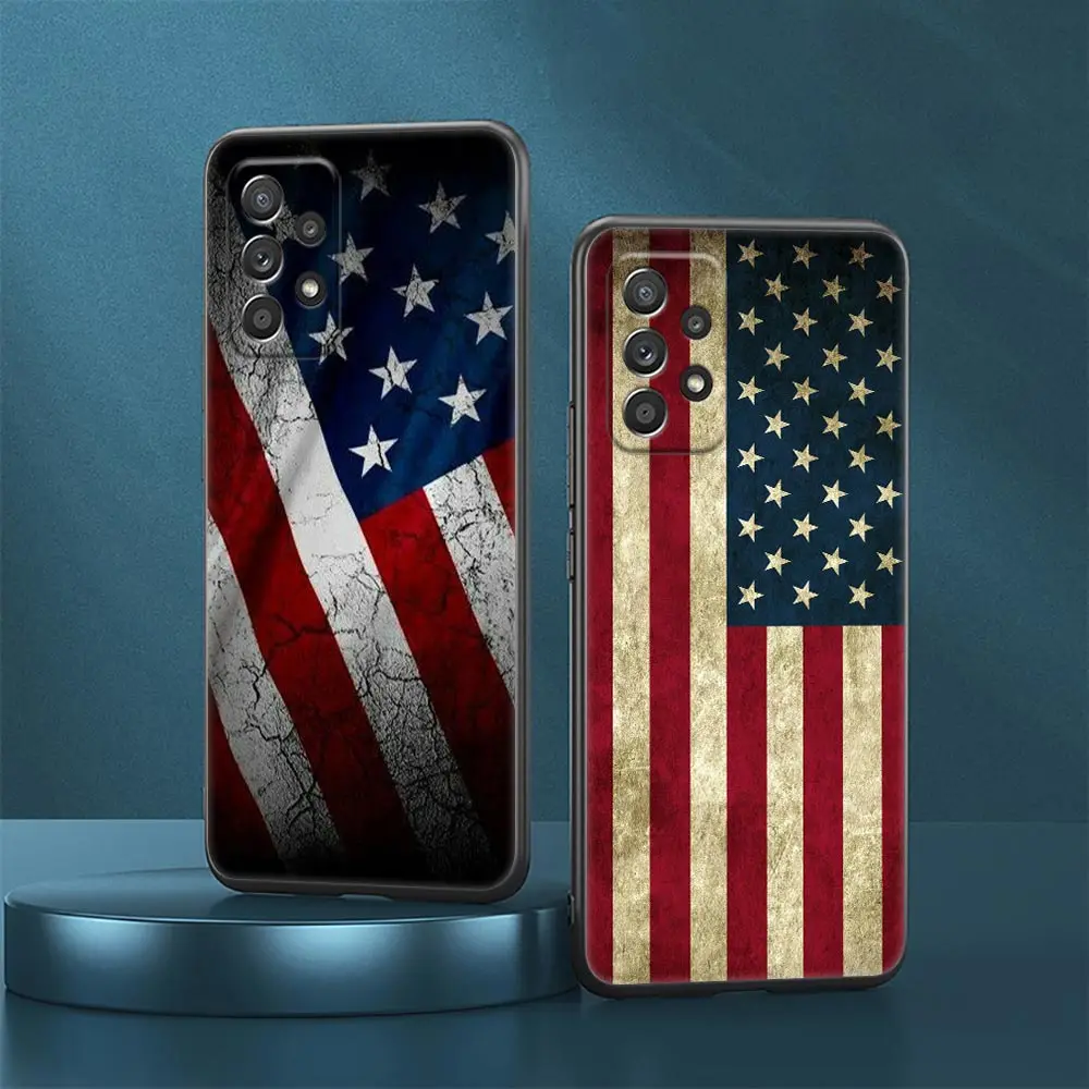 American Dollar USA Flag Case For Samsung Galaxy A23 5G Cases A13 4G A24 A23 A12 A14 A21s A22 A01 A02 A03 A04 S Soft Phone Cover