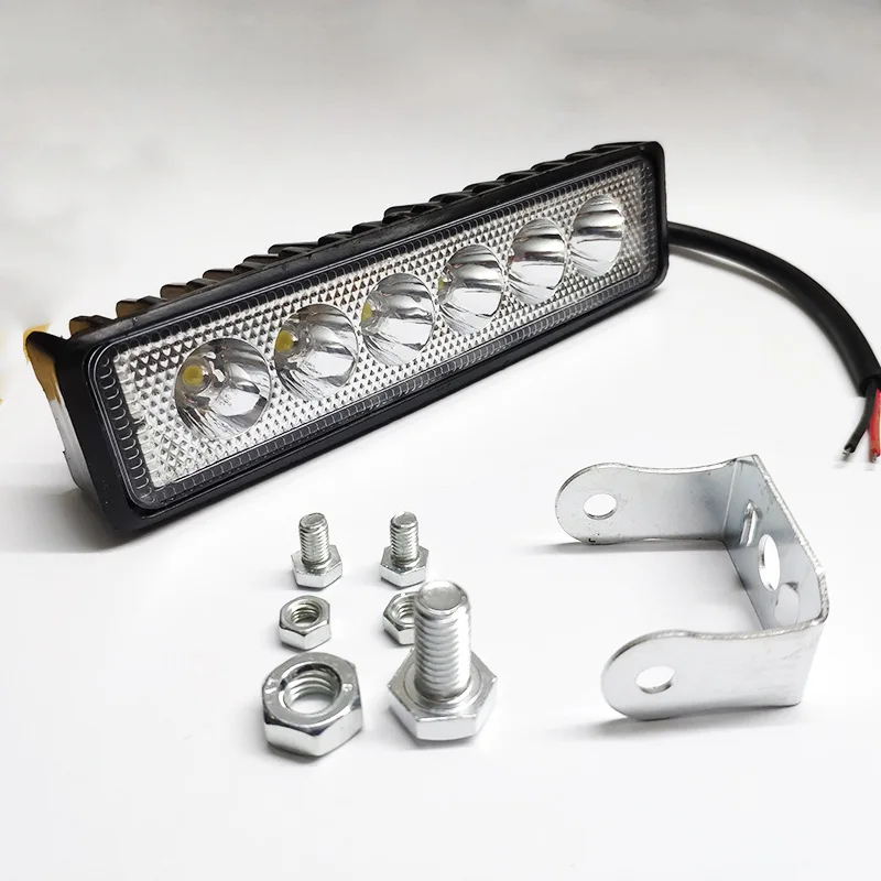 

Spotlight 18W LED Long Strip Straight Line Work Light Spot Light Universal Engineering Auxiliary Light Off Road Vehicle Lighting