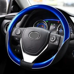 New Leather Steering Wheel Cover Protector Universal 35 36 37 38 39 40cm For BMW Audi Ford VW Golf 6 Honda Civic Toyota Mazda