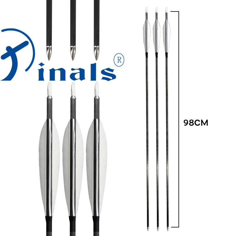 Long Draw 38.5Inch ID6.2mm Pure Carbon Arrows 5