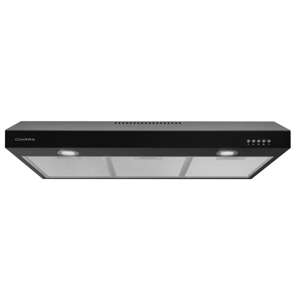 

CIARRA Black Range Hood 30 inch Under Cabinet with Ducted Convertible Ductless Slim Kitchen over Stove Vent