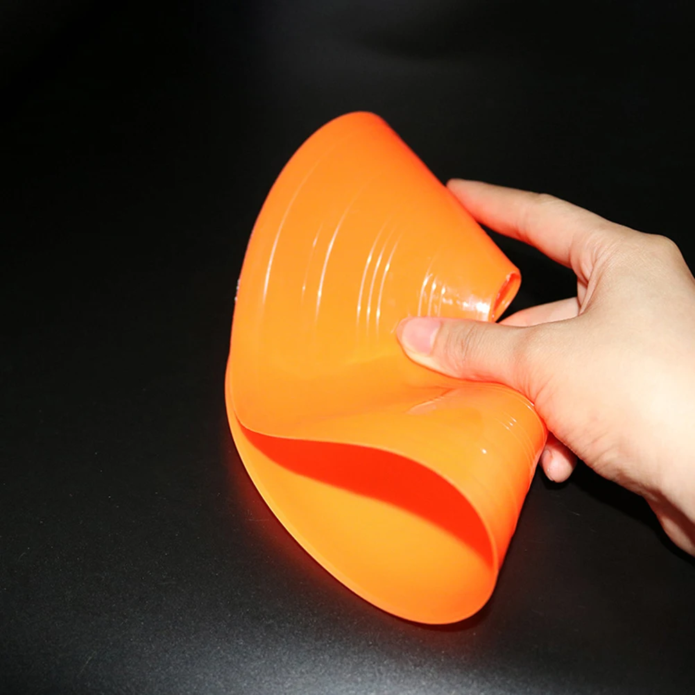 

12pc Football Training Discs Lightweight Soccer Practice Cones Markers Kids Field Cleaning Orange Durable High Visibility