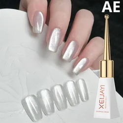 XEIJAYI10ML Cat Eye Gel Polish Naked Pink Magnetic Gel Nail Art with Sparkles Varnish Uv Led Semi-permanent Nail Polish