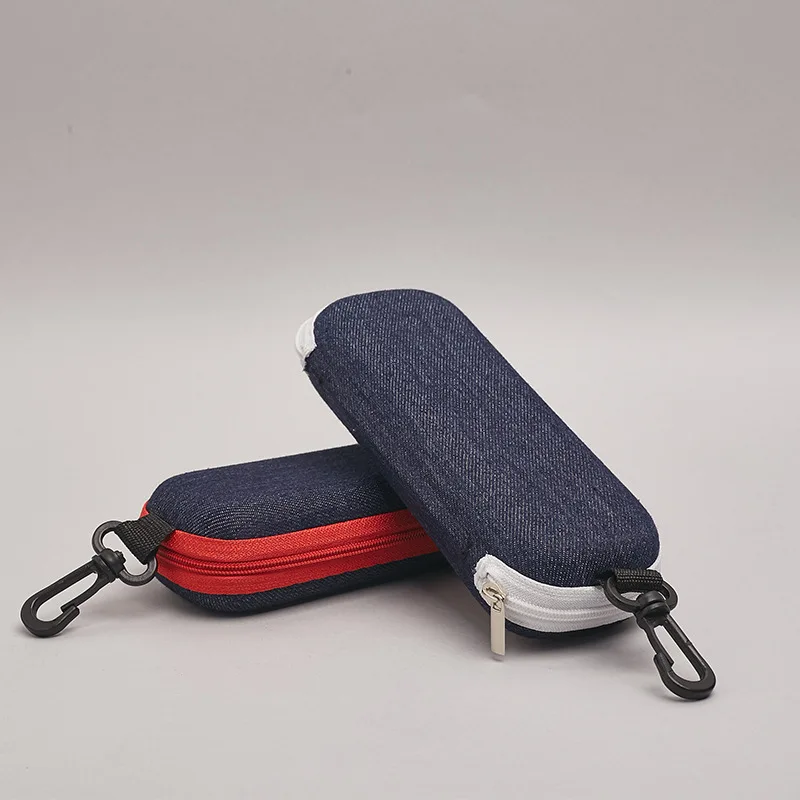1PC Portable Eyewear Cases Cover Sunglasses Hard Case for Women Box Men Glasses Box with Lanyard Zipper Eyeglass Cases Protector