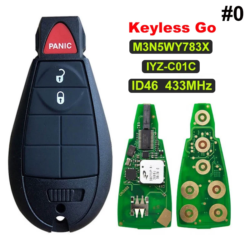 CN015091 Aftermarket Smart Car Key Fob For 2009-2013 Jeep Grand Cherokee Keyless Go Fobik PCF7945 434Mhz 56046733AH IYZ-C01C