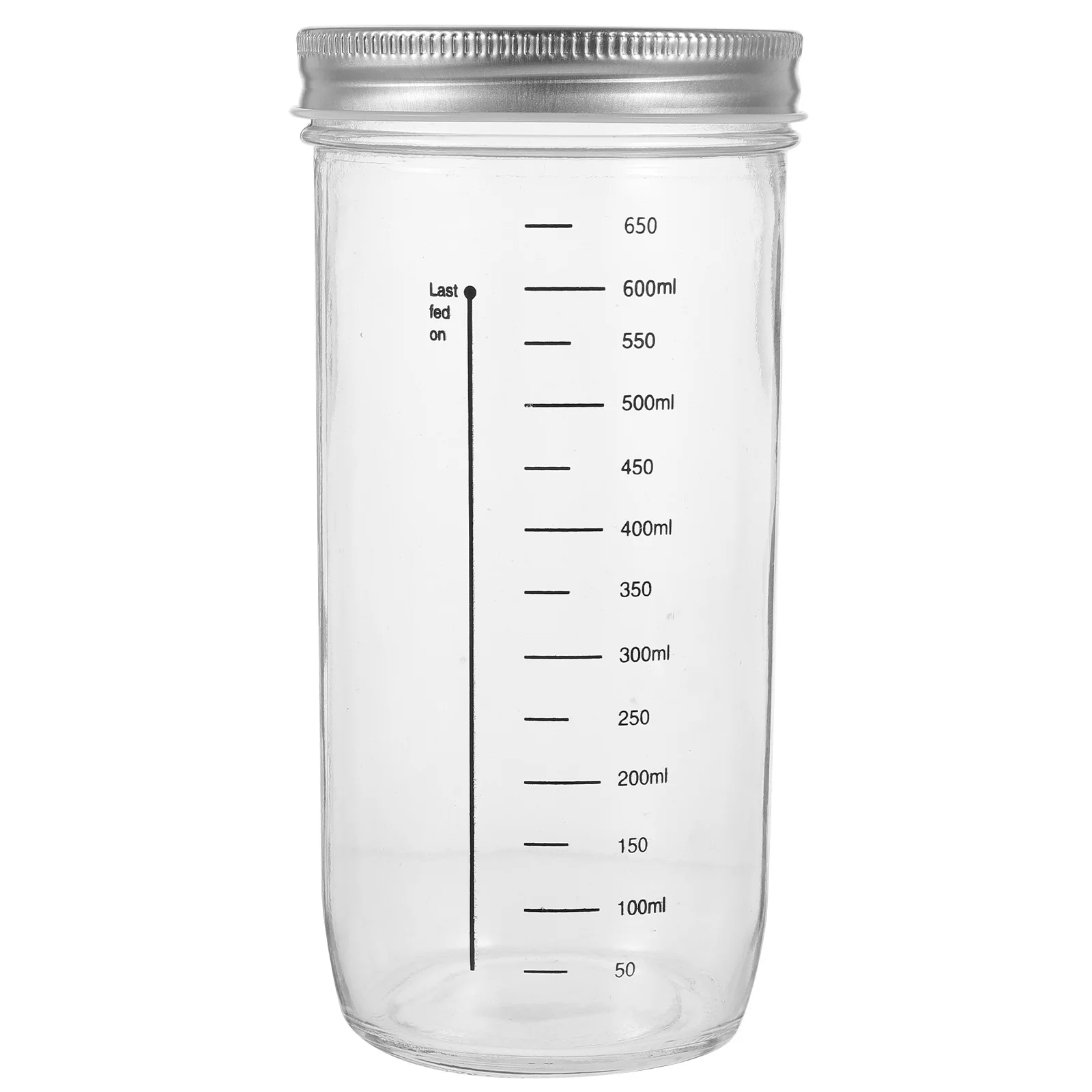 

1Set Glass Sealed Storage Bottle Large Opening Sourdough Starter Jar Food Container Kitchen Storage Canister Honey Jam Bottle