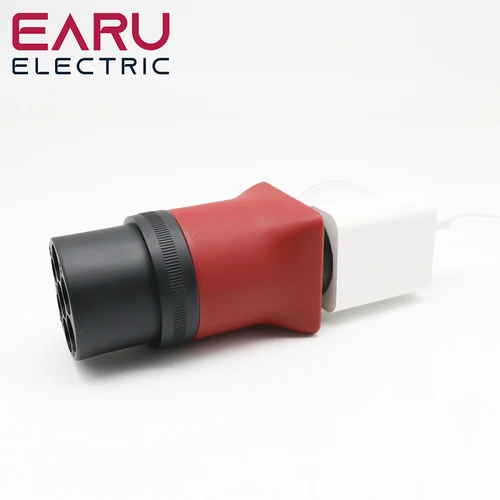 Imagen 2 del producto Adaptador de carga EV portátil 220V tipo 2 enchufe macho a convertidor de enchufe Schuko para cargador EV