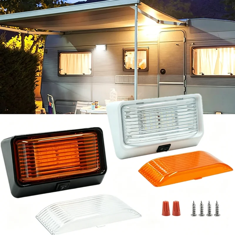 

RV LED Ceiling Light Car Interior Roof Lighting Lamp Trailer Camper Dome Reading Light 12V Motorhome Caravan Light Trunk Lamp