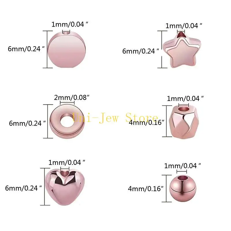 40 جيجابايت 2160 قطعة 6 أنماط فاصل الخرز سوار صنع المجوهرات حبة فضفاضة