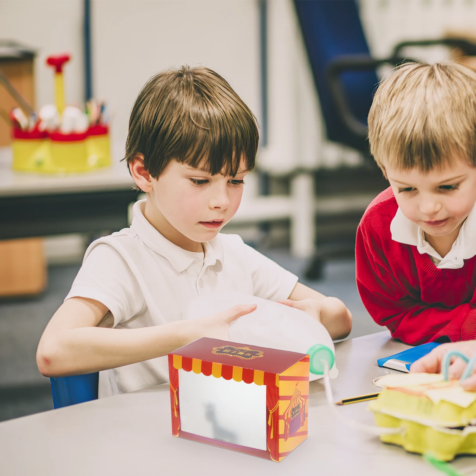 1Set Schaduwpop Leermiddelen Creatieve DIY Handpoppen Kit Plastic Speelgoed voor Kinderen Educatieve Geschenken Draagbare Stijl