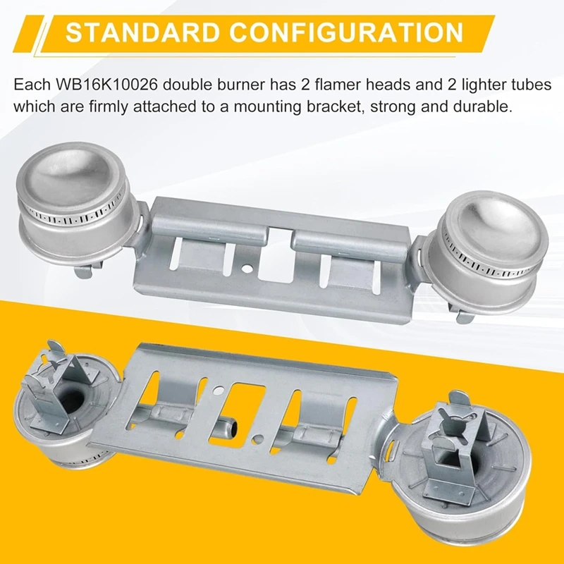 ABGR-WB16K10026 WB29K17 Gas Range Double Burner Assembly Replacement For General Electric Hotpoin Gas Stove Burner Replaces