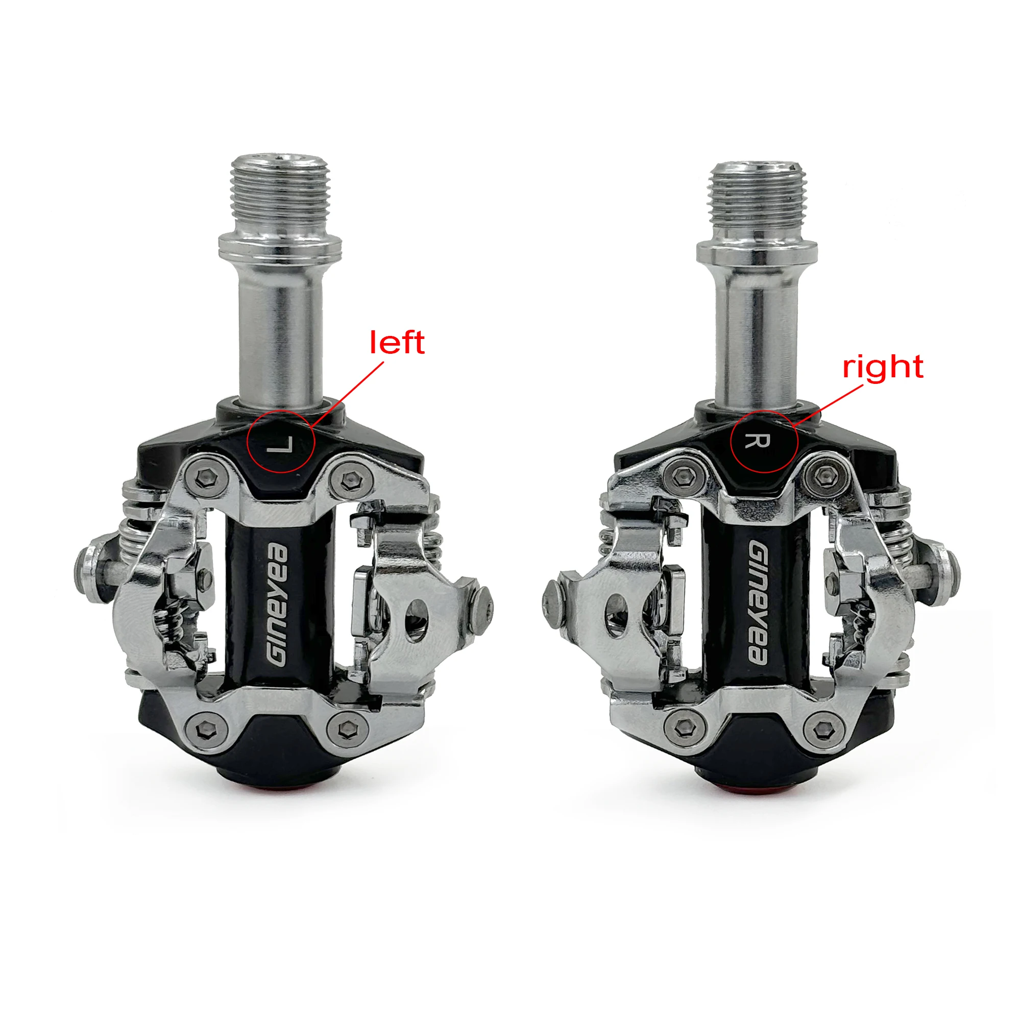 دواسات دراجة GINEYEA بدون مشبك، دواسات تحمل ختم دراجة الطريق MTB متوافقة مع SPD #6
