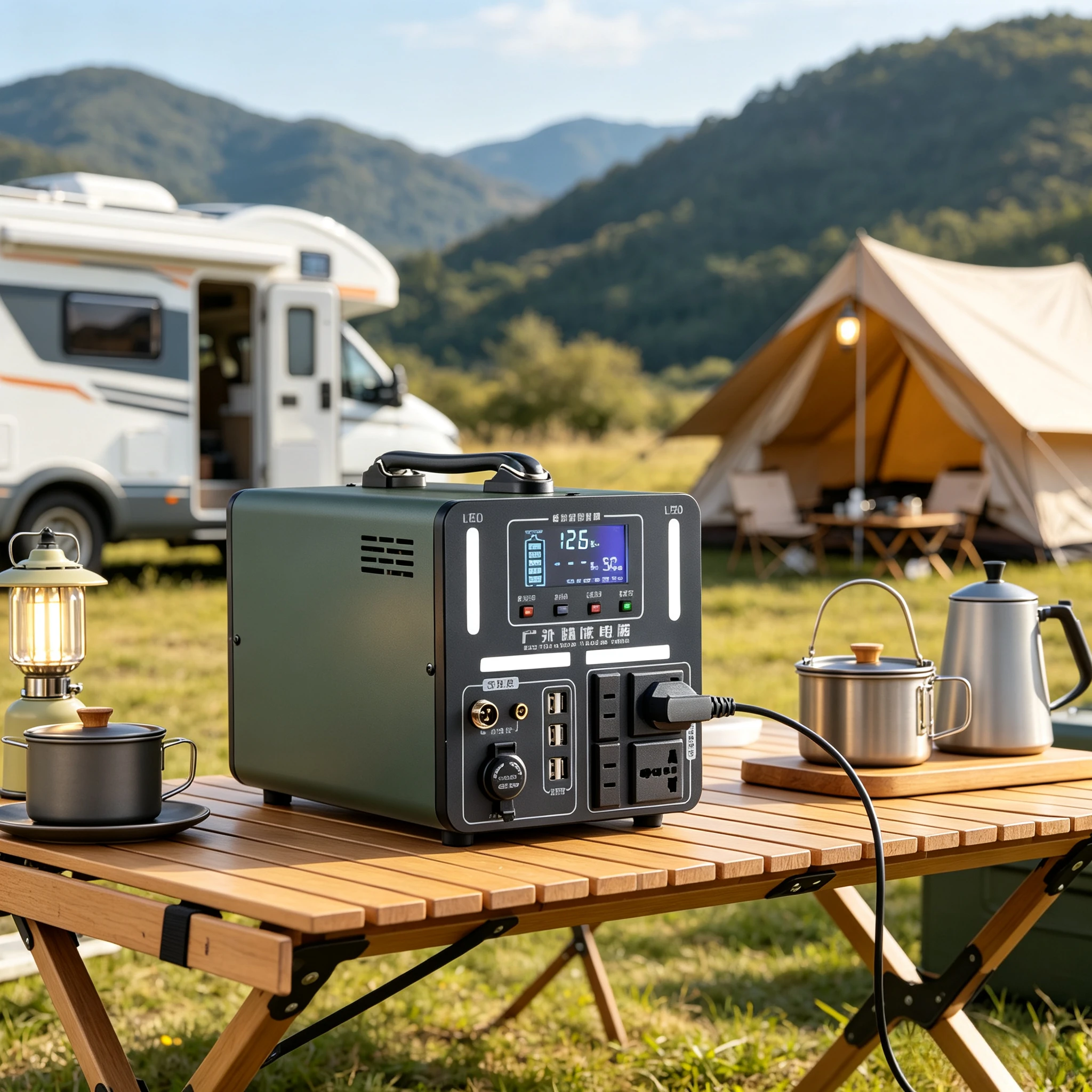 220V Large Capacity Portable Outdoor Energy Storage Power Station Emergency Power Supply For Camping Vending Household Use