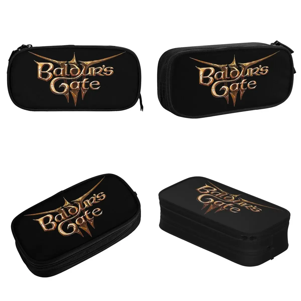 Baldur's Gate Logo Pencil Cases Astarion Game Pen Bags Girls Boys Big Capacity Office Cosmetic Pencilcases