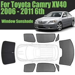 Custom Car Window Sunshade For Toyota Camry Sedan XV40 2006 - 2011 6th Gen Magnetic Curtain Mesh Front Windshield Frame Curtain
