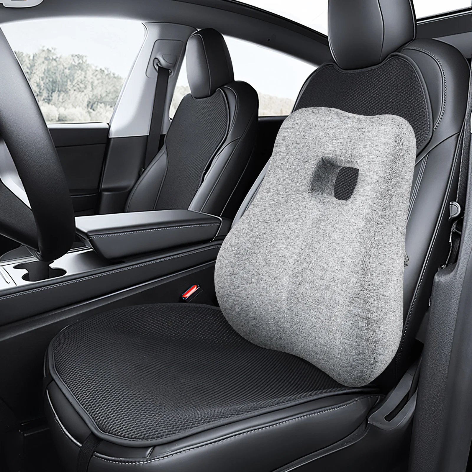 

Back Cushion for Desk Chair Car Seat Sofa Lumbar Support Pillow High Density Fill Breathable Fabric Adjustable Ergonomic Design