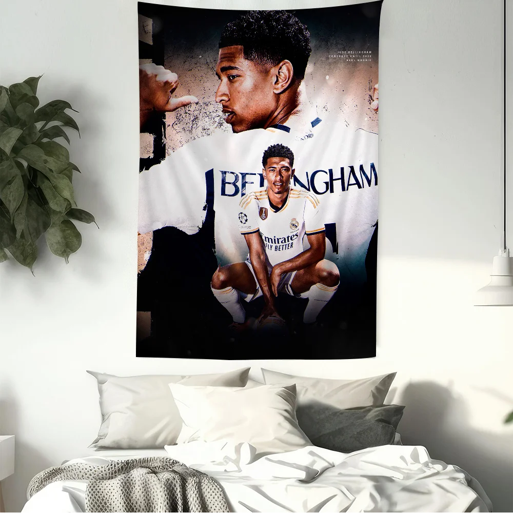 J-Jude football star B-Bellingham Anime Tapestry Hippie Flower Wall tappeti Dorm Decor Wall Hanging Home Decor