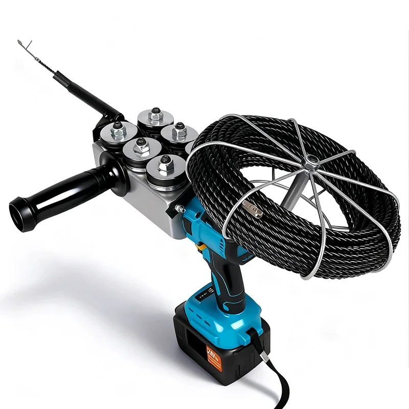 Automatic Wire Puller Lithium Battery Powered Cable Puller Portable Cordless Wire Feeder Professional Electric Wire Pulling Tool