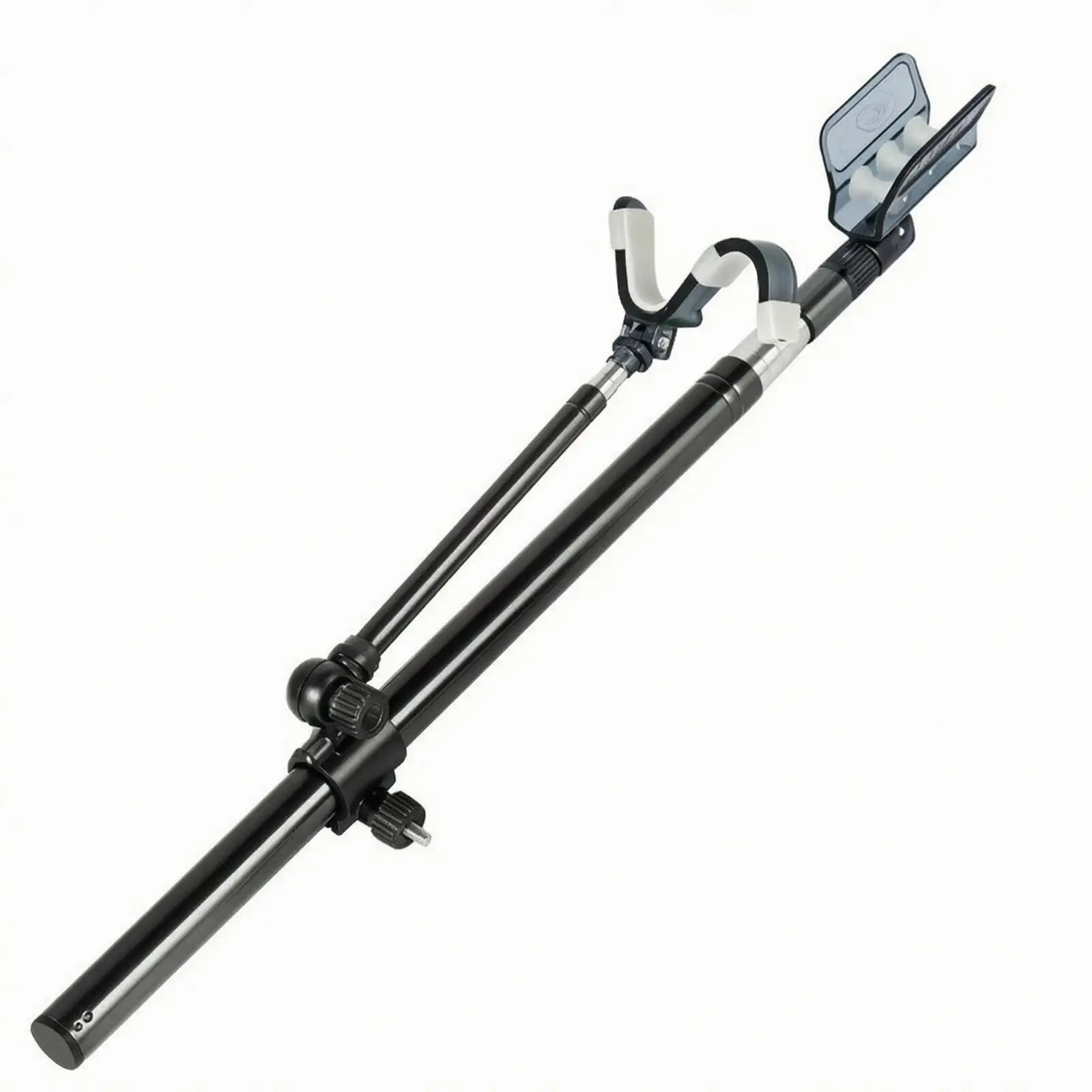 Shore Fishing Rod Stand Stainless Steel Adjustable Seven Section Holder with Glow Roller for Tackle Box