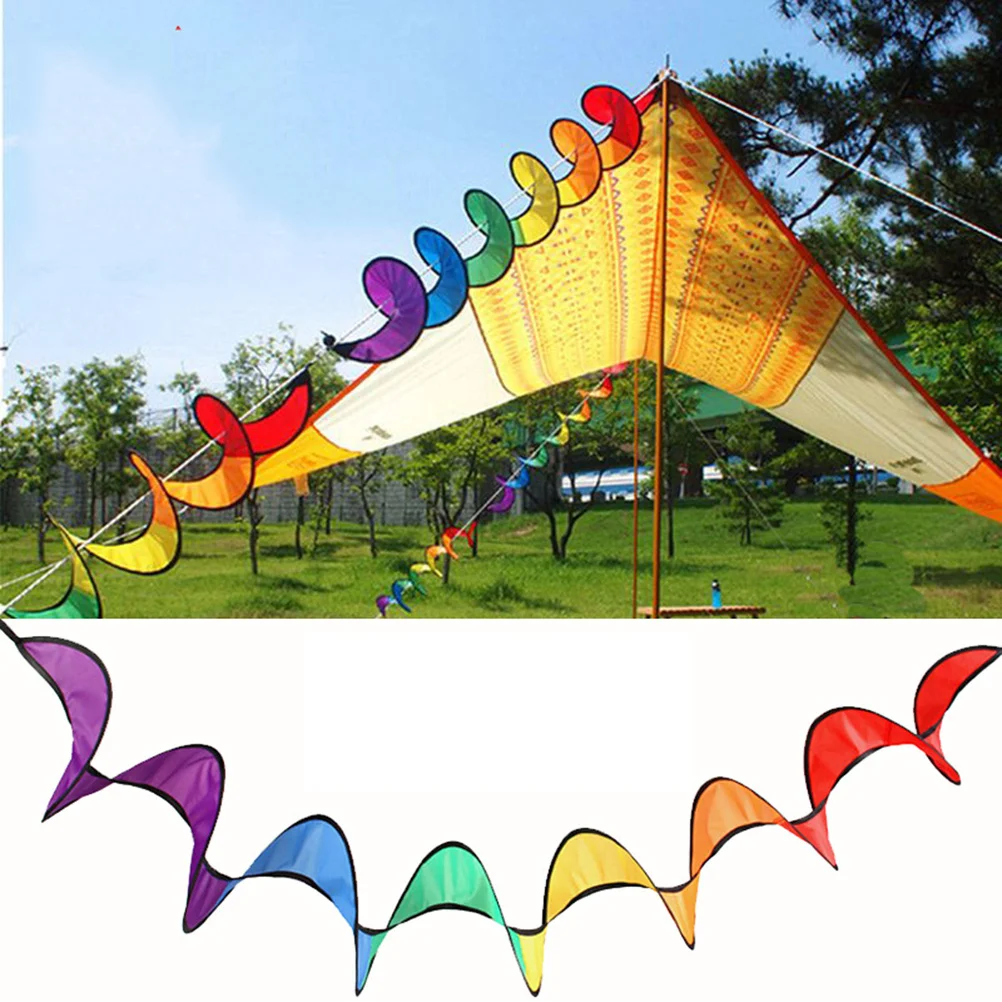

Colorful Wind Spinner Flag Foldable Outdoor Tent Decoration with Bright Weather Resistant Polyester Fabric for Camping Garden