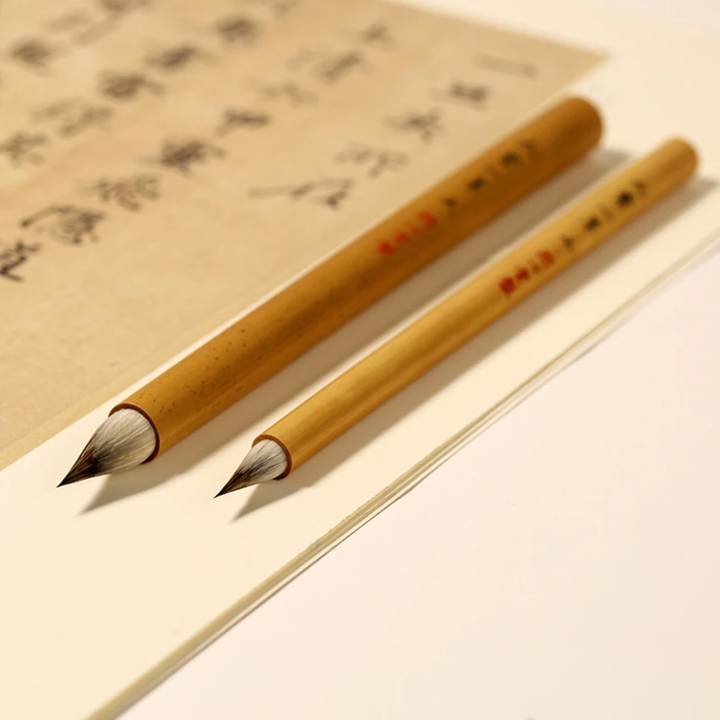 Small Regular Script Brush Woolen Purple Rabbit Hair Writing Brushes Running Cursive Script Calligraphy Brush Pen Tinta China