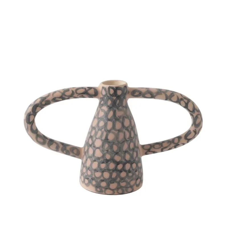 

Ornament creative blue circle color matching polka dot hand-painted flower arrangement ornament model house home jewelry