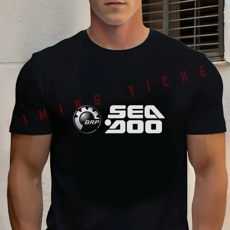 

Men T-Shirt BRP Sea Doo Seadoo Moto Logo Print Tshirt Moto Cotton O-neck Short Sleeve Fashion Hip Hop Streetwear Tee