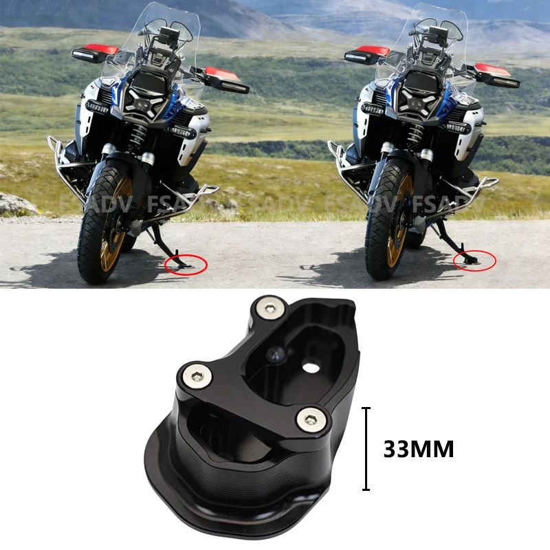 For BMW R1300GS ADV R 1300 GS Adventure 2024-2026 Motorcycle  Kickstand Extension Plate Side Stand Enlarger Pad Replace