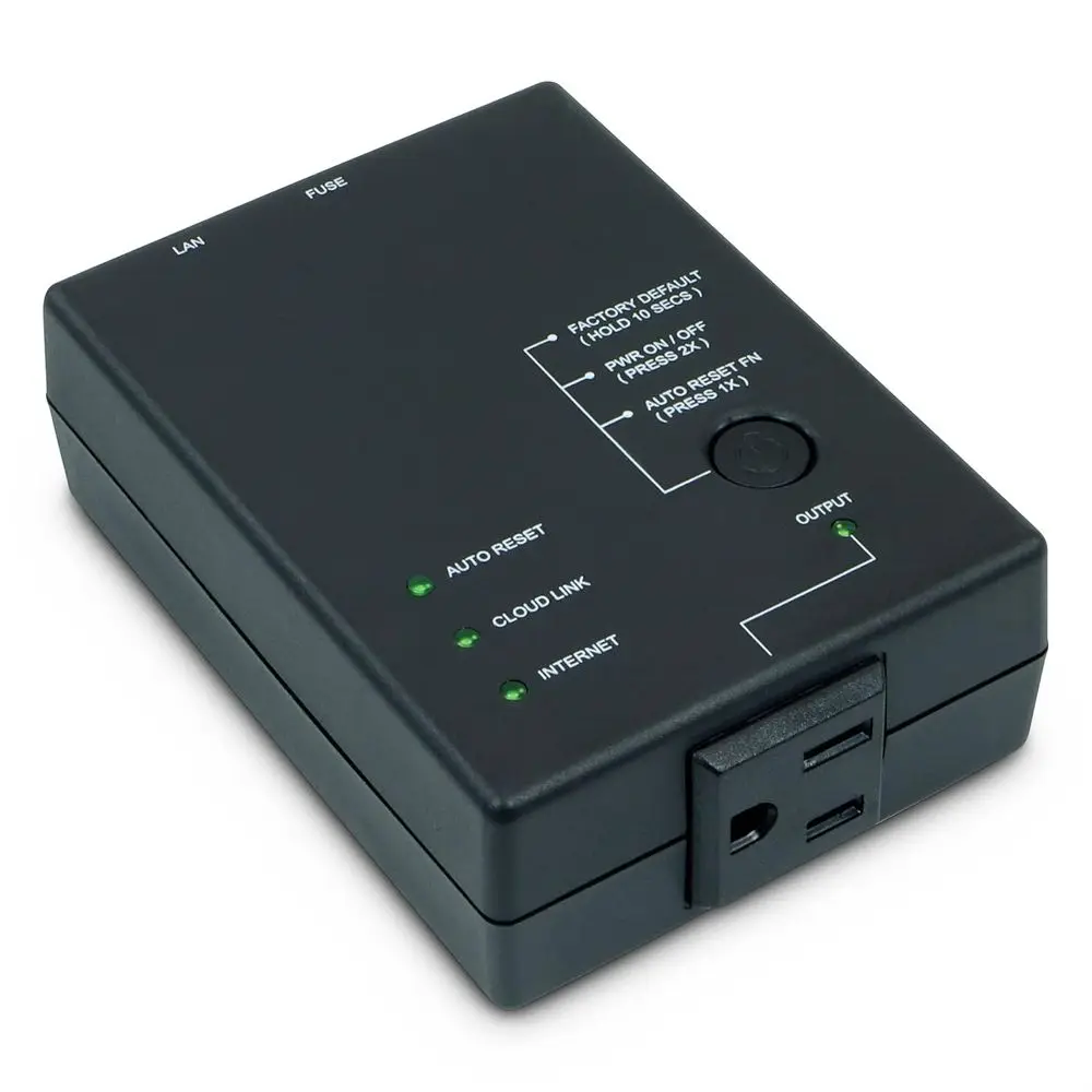 

Smart Wi-Fi Power Switch with Automatic Reboot - Compatible with iOS, Android, Cloud, Web - Single Outlet Control