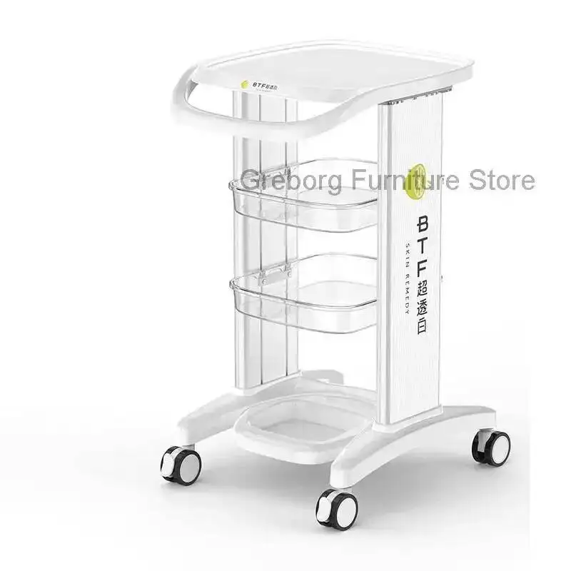 Salon Service Cart Wheels Small Beauty Clinical Trolley Serving Decor Furniture Barber Station Tray Rollwagen Spa Furniture