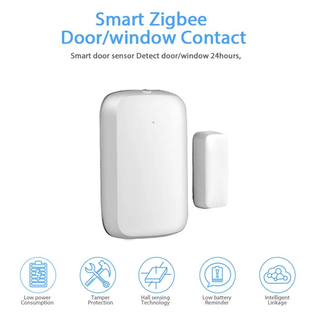 1 مجموعة الباب الذكي الاستشعار المغناطيسي زيجبي لباب نافذة خزانة درج فتح إغلاق تنبيه إشعار التطبيق #6