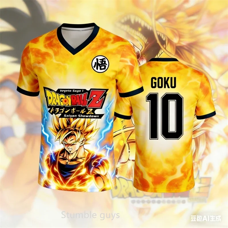 Summer Dragon Ball T-shirt Boys Clothes Girls Kids Baseball Jersey Goku Kakarot Kids Sportswear