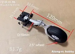 Część samolotu RC 125mm nos chowany podwójne sprężyny klęczący zestaw do lądowania 2.5 koła Cal dla samolotu samolotu 3-6kg DIY modele