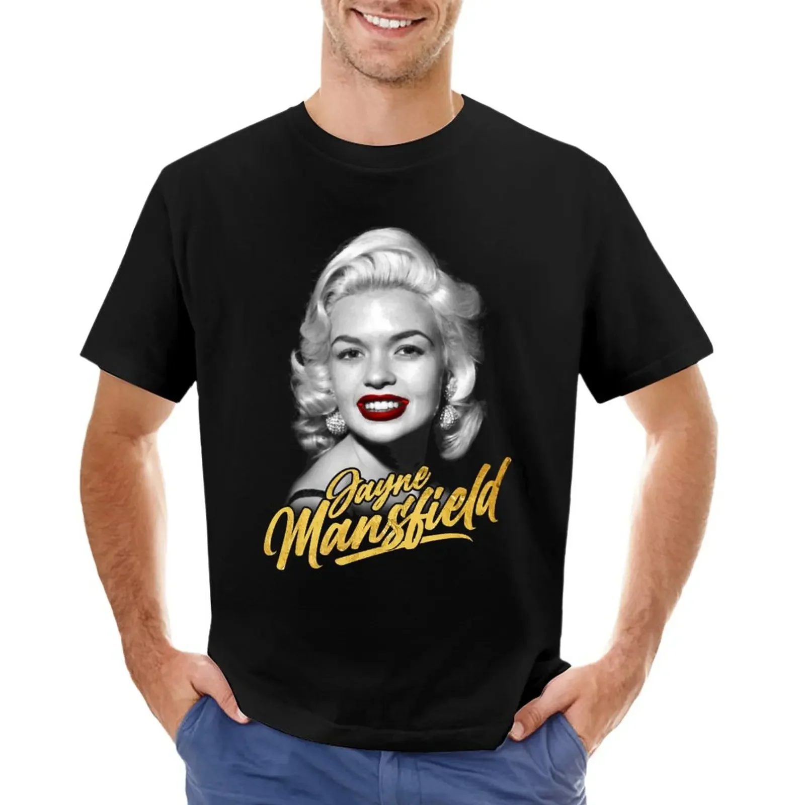 sweat kawaii clothes for a boy customs t shirts for men pack Men Women Jayne Mansfield Gifts For Music Fans graphic t shirts new