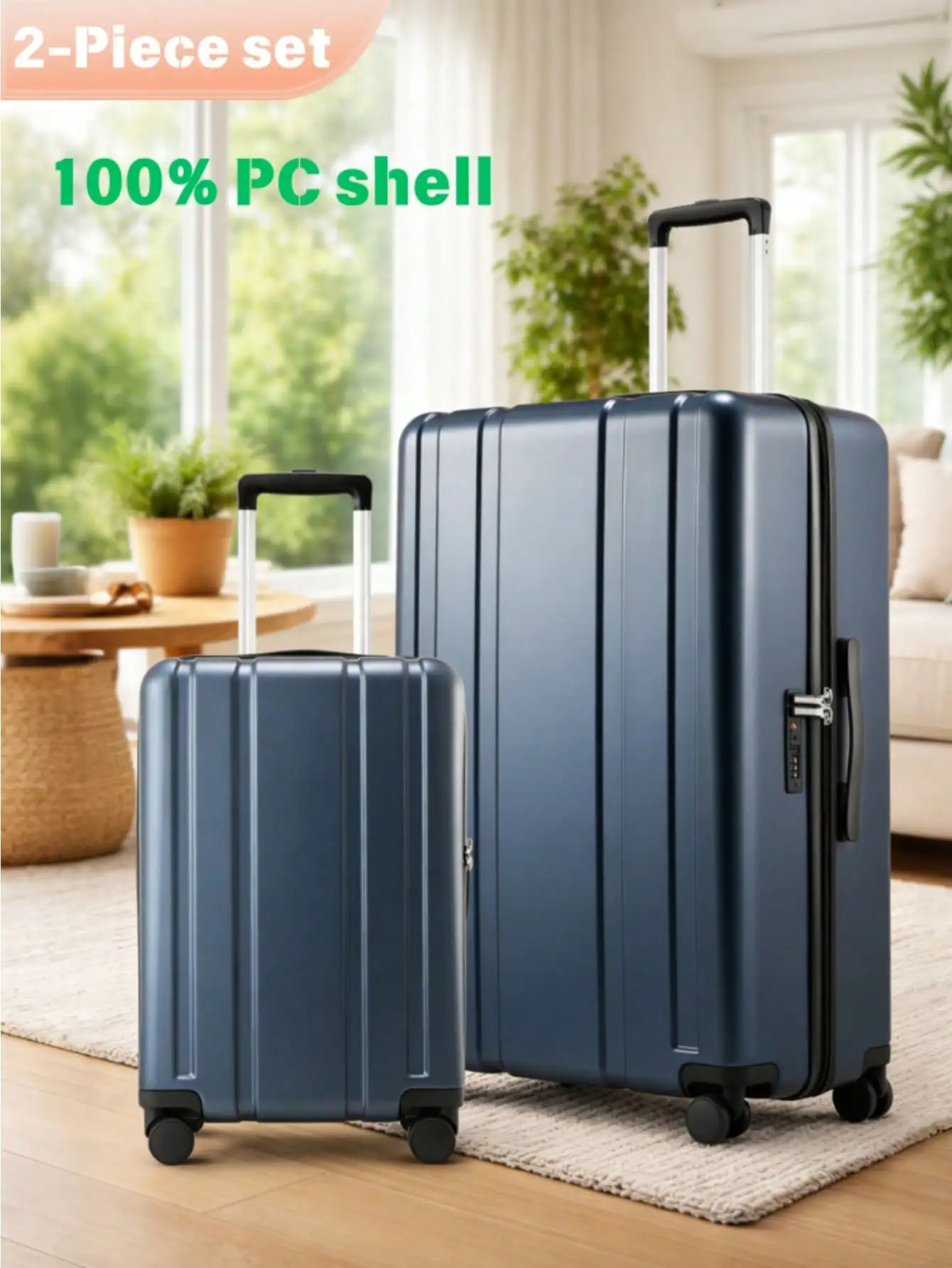 1 Pc/2 Pcs Luggage Set (20+28 Inch), 100% PC Hard Shell Suitcases With 360° Spinner Wheels & TSA Locks, Airline Approved Carry-On & Checked Baggage For Valentine's Day Gifting Luggage Suitcase Trolley Suitcase Travel Luggage Suitcases Travel Luggage Suitc