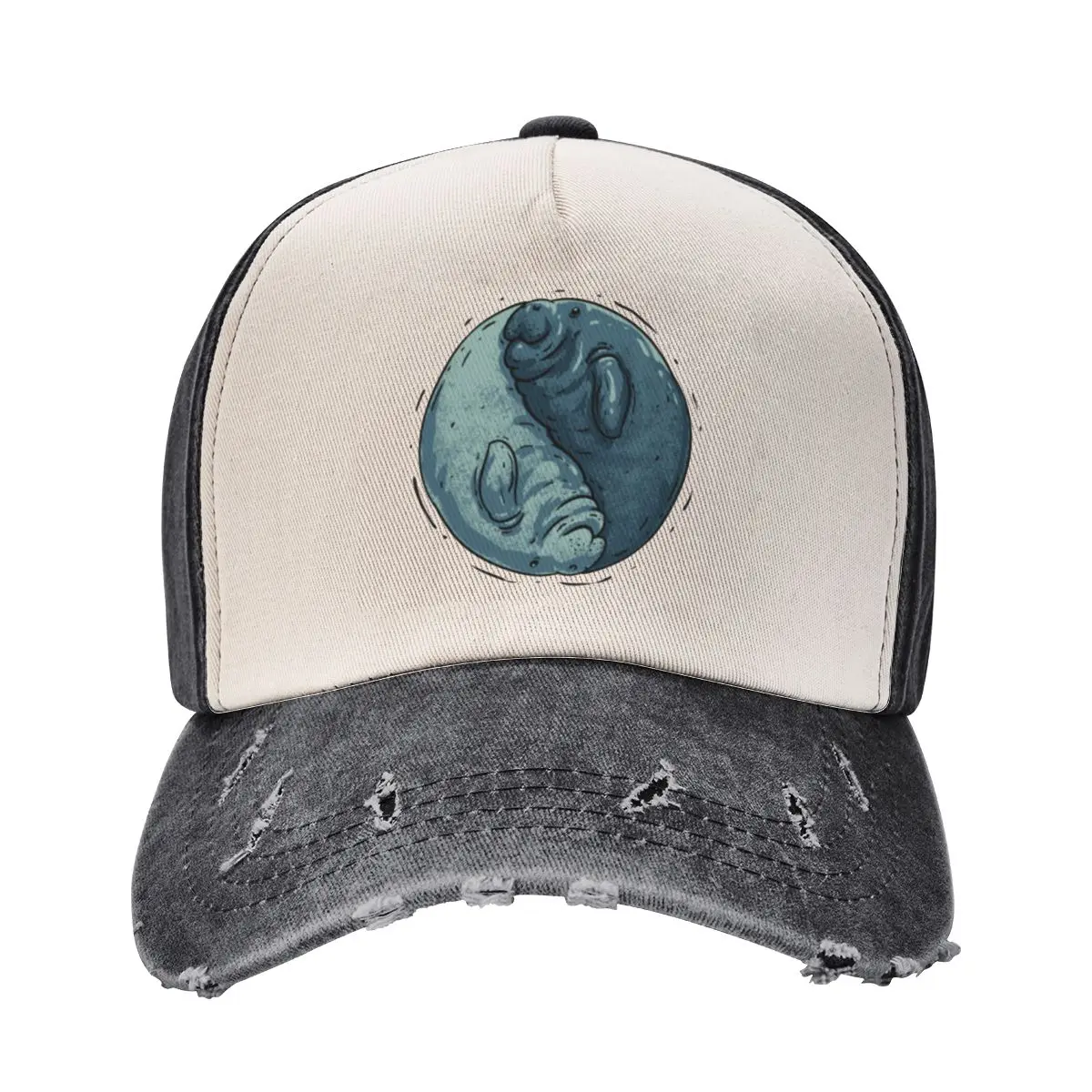 Manatee Yin and Yang Dugong Manatee County Baseball Cap Hat Man For The Sun cute Men's Hats Women's