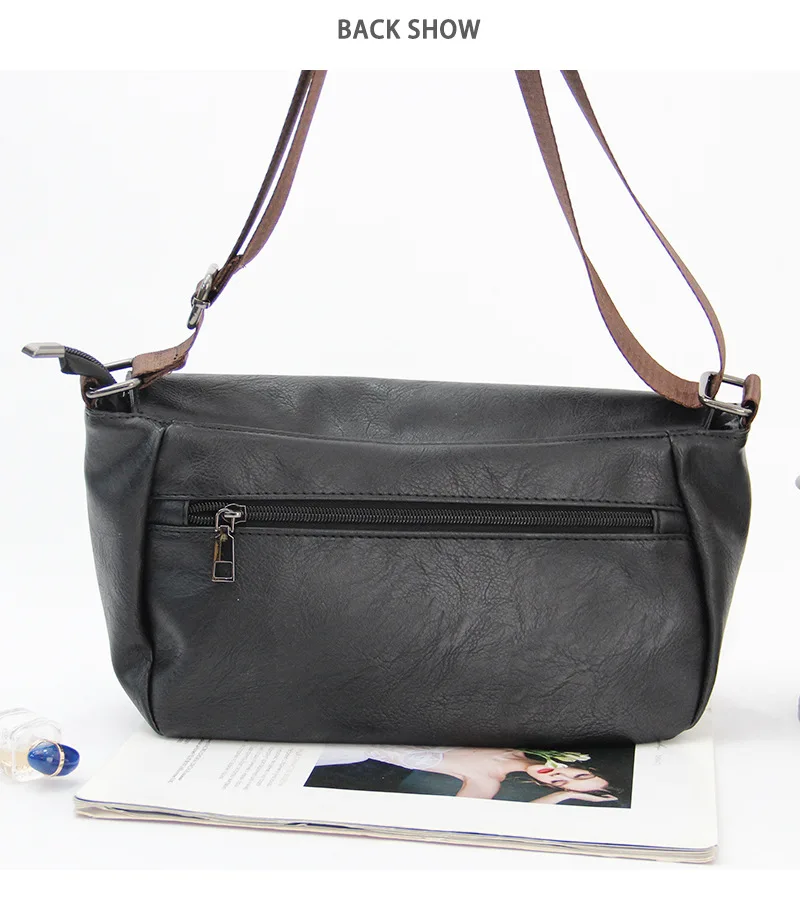 New Minimalist Horizontal Shoulder Bag, Ultra Light and Durable, Retro Commuter Men's Bag, Trendy Street Shoulder Bag