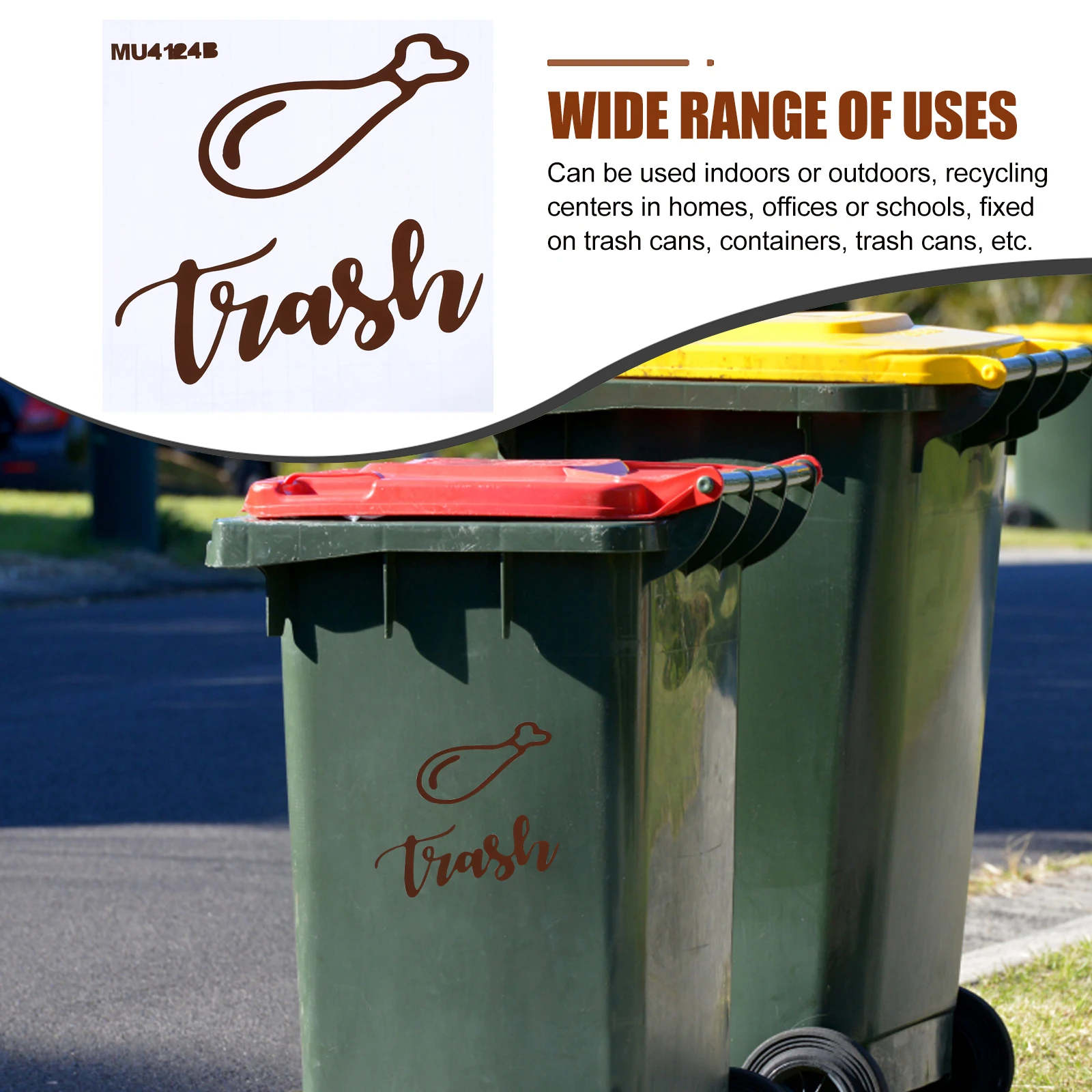 

Garbage Sorting Stickers Waterproof Trash Bin Decal Self-Adhesive Classification Label Recycle Logo Sign Sticker for Home