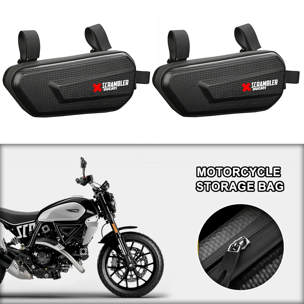 360° Waterproof Protection Hard Shell 3L Motorcycle Gear Bag For Scrambler 400 800 1100 ICON 800 Desert Sled Square